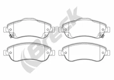 Комплект тормозных колодок, дисковый тормоз BRECK купить